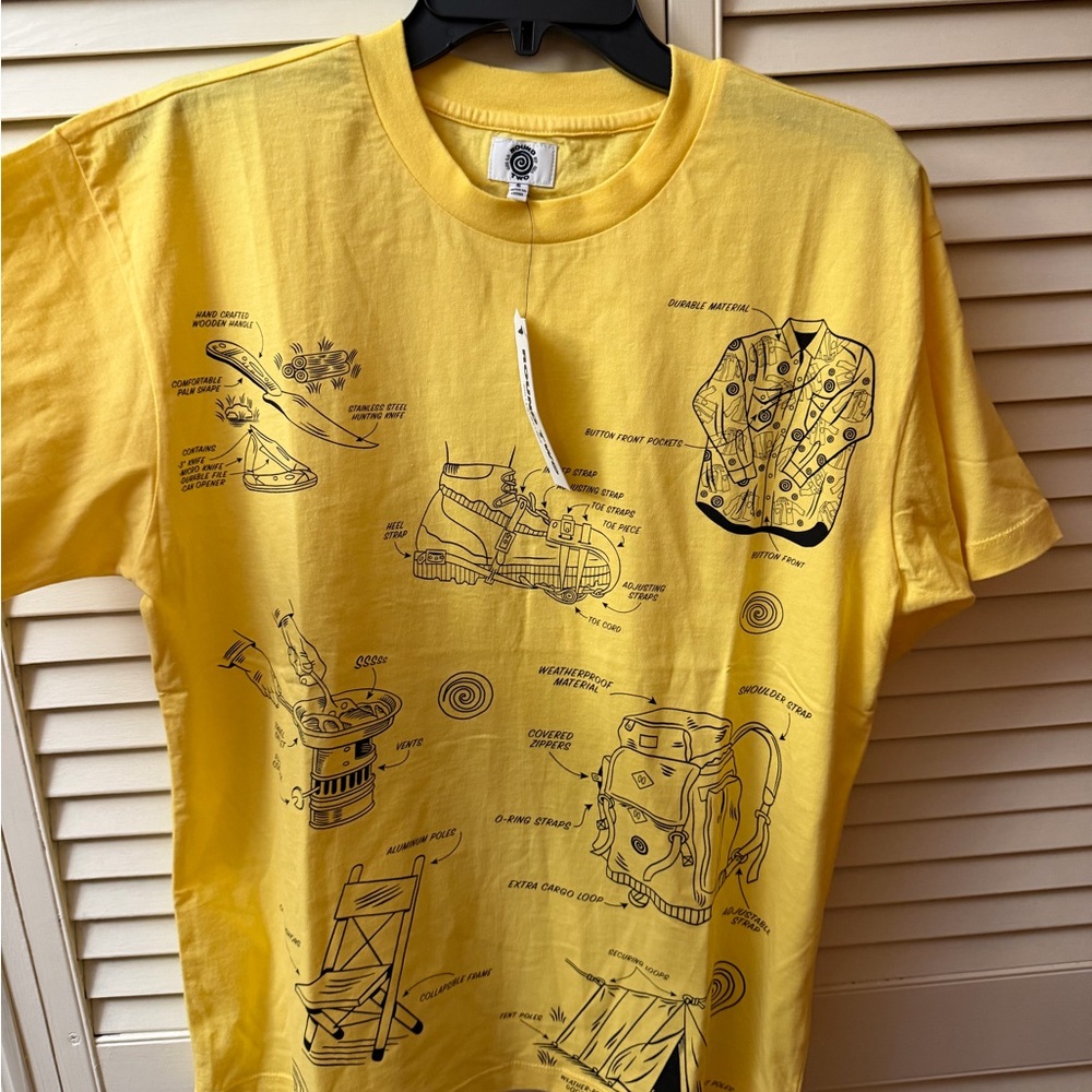 Vibrant Yellow Round Tow Camping  Graphic Tee